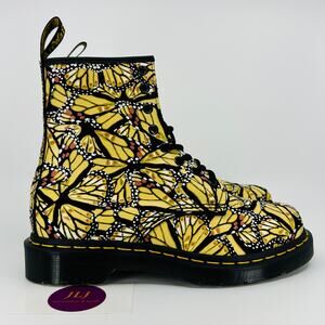 Dr. Martens Women's 1460 Butterfly Print Suede Lace Up Combat Boots Size 7